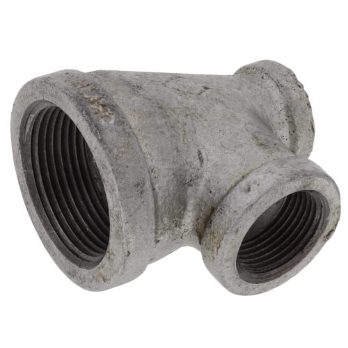Main product image of 1-1/4" x 1/2" x 3/4" Galvanized Reducing Tee