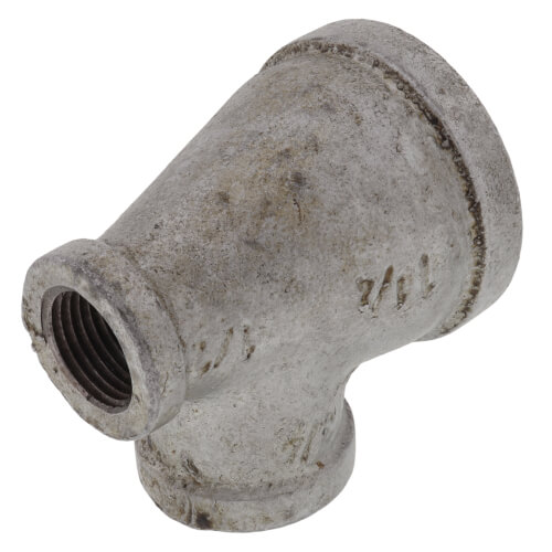 Main product image of 1-1/4" x 1/2" x 3/4" Galvanized Reducing Tee