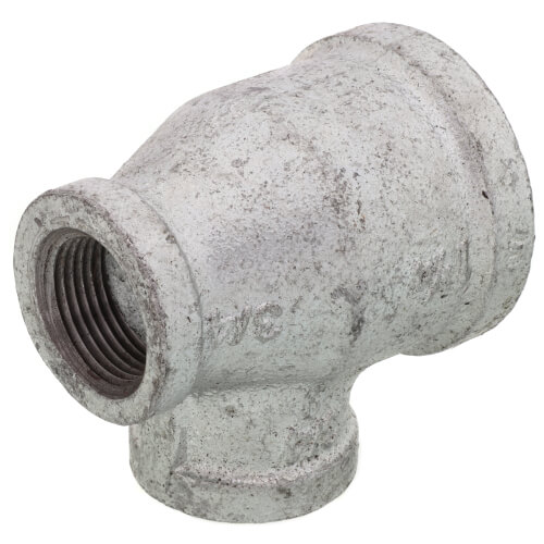 Main product image of 1-1/4" x 3/4" x 3/4" Galvanized Reducing Tee