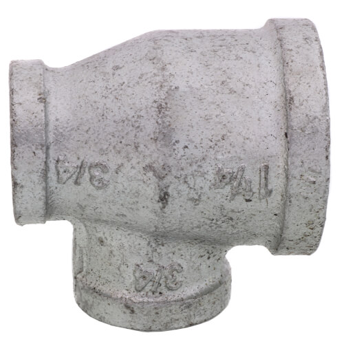 Main product image of 1-1/4" x 3/4" x 3/4" Galvanized Reducing Tee