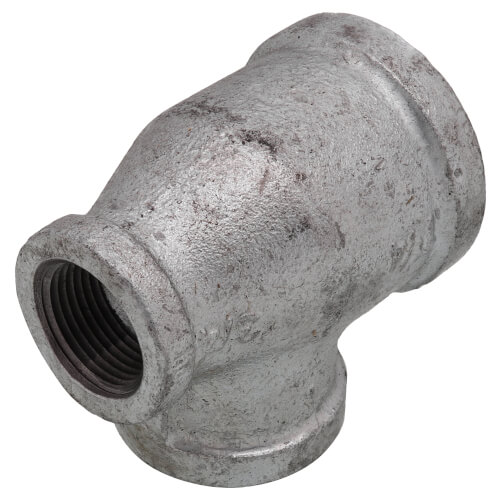 1-1/4" x 3/4" x 1" Galvanized Reducing Tee