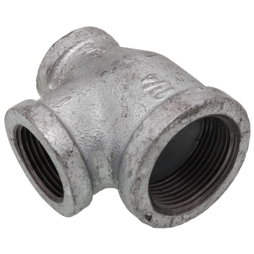 1-1/4" x 3/4" x 1" Galvanized Reducing Tee