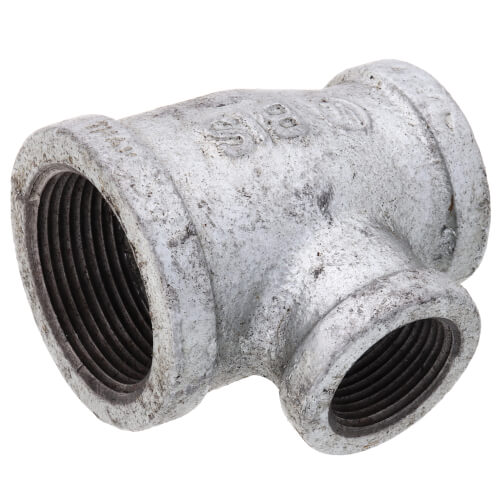 Main product image of 1-1/4" x 1" x 3/4" Galvanized Reducing Tee