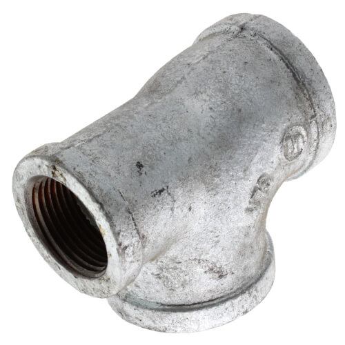 Main product image of 1-1/4" x 1" x 1-1/4" Galvanized Reducing Tee