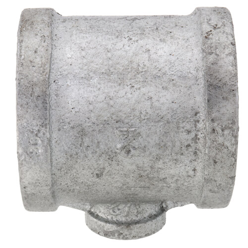 Main product image of 2" x 2" x 1/2" Galvanized Reducing Tee