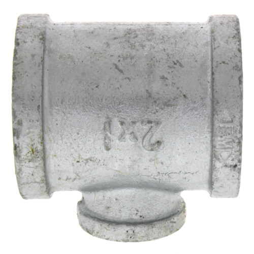 Main product image of 2" x 2" x 1" Galvanized Reducing Tee
