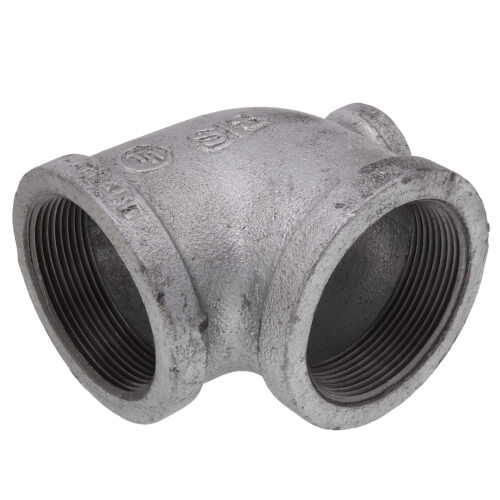 Main product image of 2" x 3/4" x 2" Galvanized Reducing Tee
