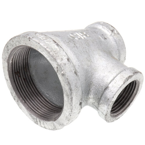 Main product image of 2" x 1" x 1" Galvanized Reducing Tee