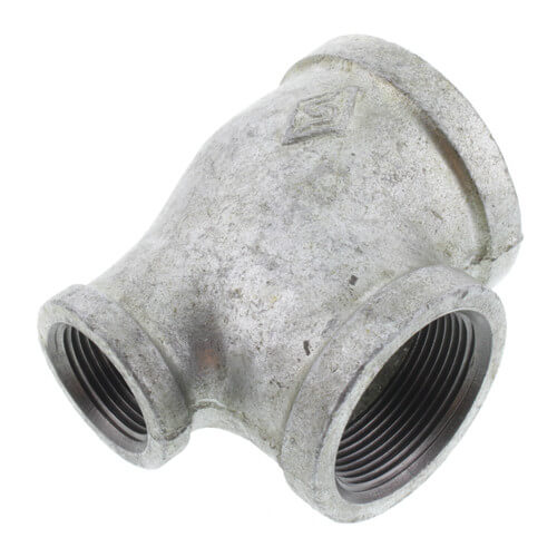 Main product image of 2" x 1" x 1-1/2" Galvanized Reducing Tee