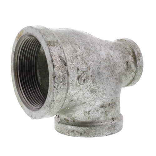 Main product image of 2" x 1" x 1-1/2" Galvanized Reducing Tee