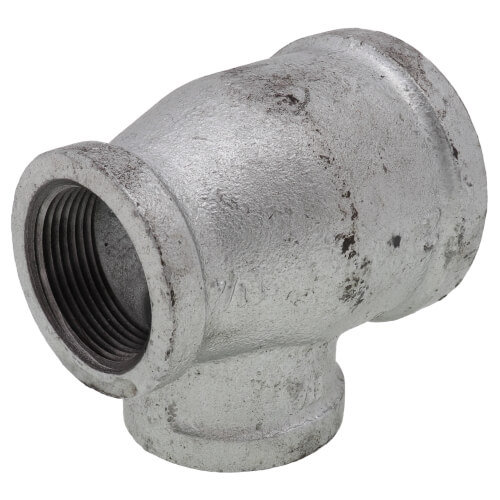 Main product image of 2" x 1-1/4" x 1-1/4" Galvanized Reducing Tee