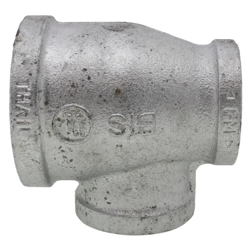 Main product image of 2" x 1-1/4" x 1-1/4" Galvanized Reducing Tee