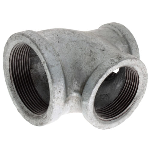 2" x 1-1/4" x 1-1/2" Galvanized Reducing Tee
