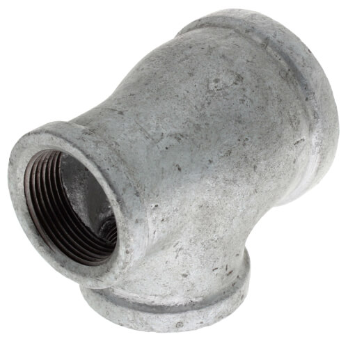 2" x 1-1/4" x 1-1/2" Galvanized Reducing Tee