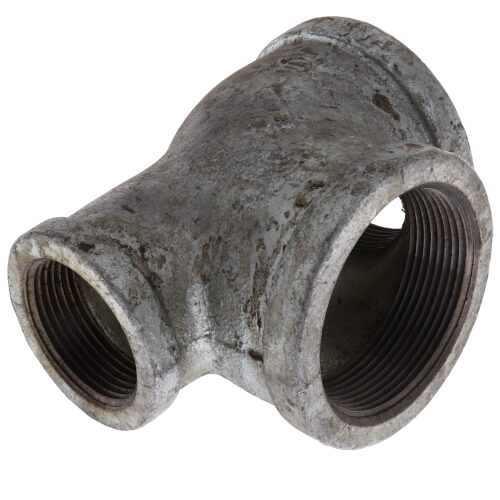 Main product image of 2" x 1-1/4" x 2" Galvanized Reducing Tee