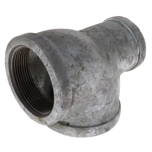 Main product image of 2" x 1-1/4" x 2" Galvanized Reducing Tee