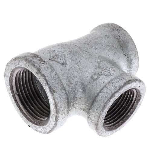 Main product image of 2" x 1-1/2" x 1-1/2" Galvanized Reducing Tee