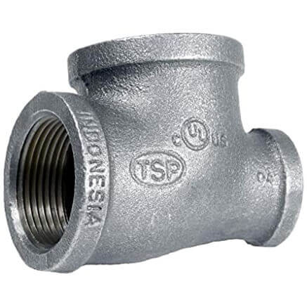 Main product image of 3" x 1-1/2" Galvanized Malleable Reducing Tee