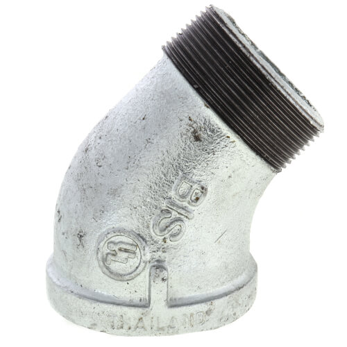 Main product image of 2" Galvanized Malleable 45° Street Elbow