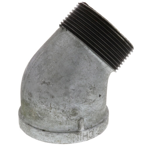 2-1/2" Galvanized Malleable 45-Degree Street Elbow
