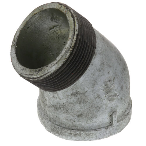 2-1/2" Galvanized Malleable 45-Degree Street Elbow