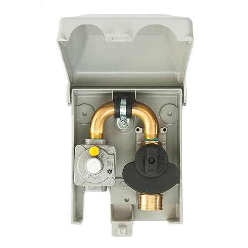 Main product image of PVC Gas Plug with 1/2" Rear NPT Inlet x 3/8" Quick Disconnect Outlet, 2 PSI (White)