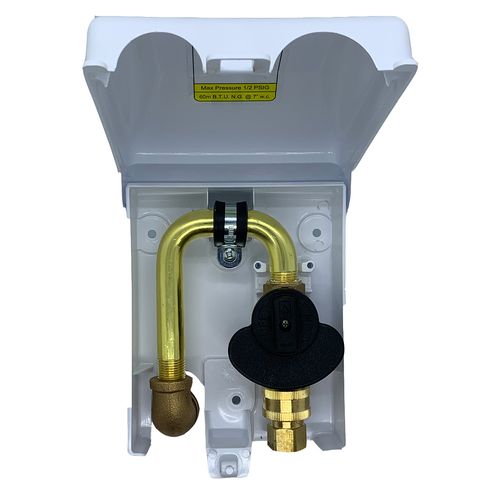 Main product image of PVC Gas Plug with 1/2" Rear NPT Inlet x 3/8" Quick Disconnect Outlet (White)