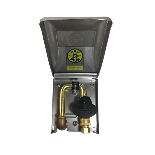 Main product image of Stainless Steel Gas Plug with 1/2" Rear NPT Inlet x 3/8" Quick Disconnect Outlet