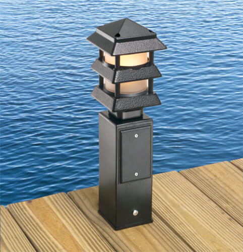 Main product image of 9" Deck Mount Outdoor Post for Outdoor Light Fixtures