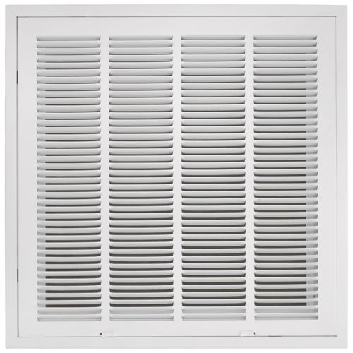 Main product image of 20" x 20" (Wall Opening Size) Steel Lanced Filter Grille w/ R6 Insulation, 1/2" Fin Spacing  (White)