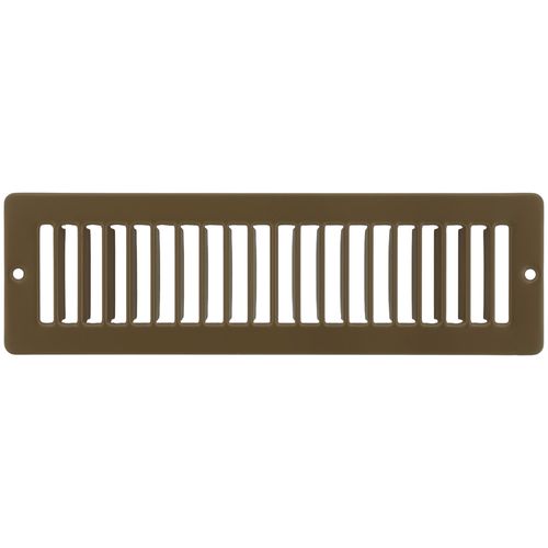 10" x 2" (Wall Opening Size) Toe-Space Grille (Brown)
