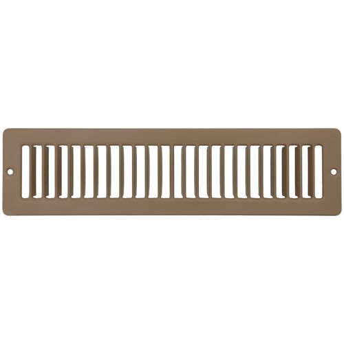 12" x 2" (Wall Opening Size) Toe-Space Grille (Brown)