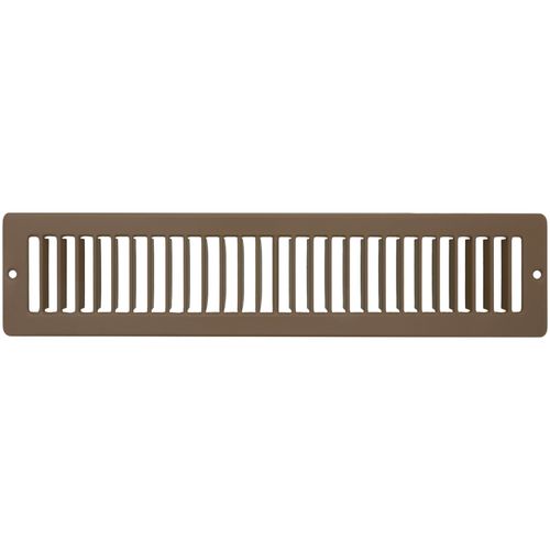 14" x 2" (Wall Opening Size) Toe-Space Grille (Brown)