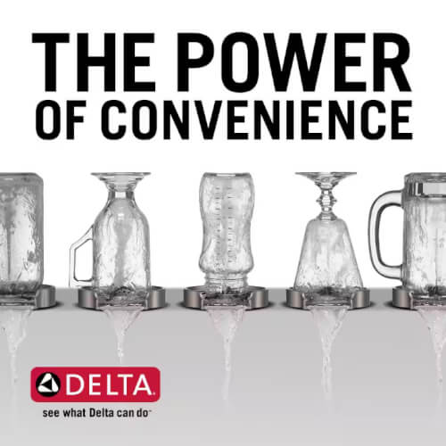 GR250CZ Delta GR250CZ 4" Metal Glass Rinser (Champagne Bronze