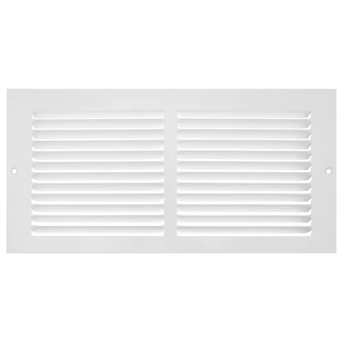 14" x 6" (Wall Opening Size) Sidewall/Ceiling Return Air Grille 1/2" (White)