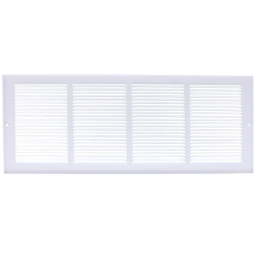 24" x 8" (Wall Opening Size) Return Air Grille, 1/3" (White)