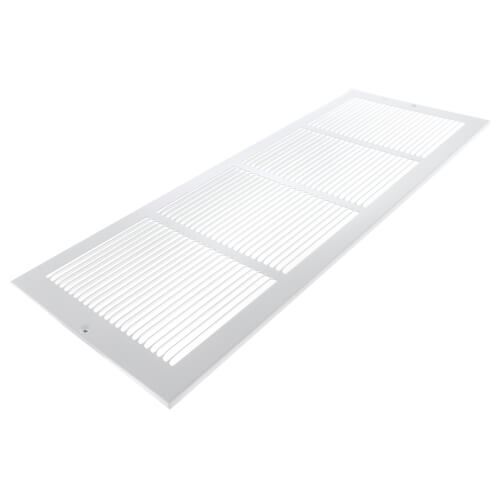 24" x 8" (Wall Opening Size) Return Air Grille, 1/3" (White)