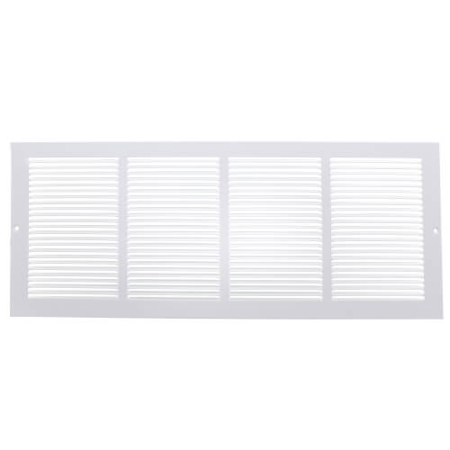 24" x 8" (Wall Opening Size) Return Air Grille, 1/3" (White)