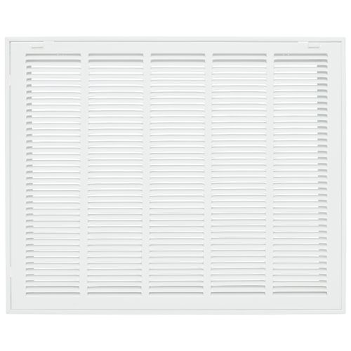 Main product image of 25" x 20" (Wall Opening Size) Sidewall/Ceiling Return Air Filter Grille w/ 1/2" Fin Spacing (White)