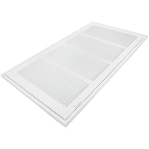 Main product image of 20" x 10" (Wall Opening Size) Sidewall/Ceiling Return Air Filter Grille w/ 1/3" Fin Spacing (White)