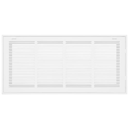 Main product image of 24" x 10" (Wall Opening Size) Sidewall/Ceiling Return Air Filter Grille w/ 1/3" Fin Spacing (White)