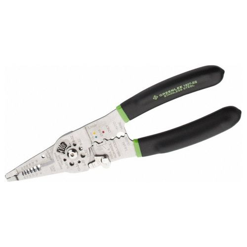 Main product image of 7.5" Stainless Steel Wire Stripper/Cutter/Crimper, 18 AWG Solid & 20 AWG Stranded Max Capacity, 1927-SS