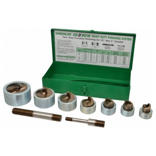 Main product image of 17-Piece, 2" Punch Hole Hydraulic Knockout Punch Set, Self Centering, 7307