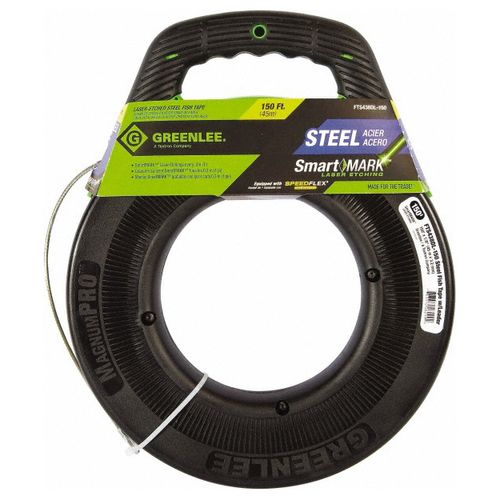 Main product image of 150' x 1/8" Steel Fishtape with Leader, FTS438DL-150
