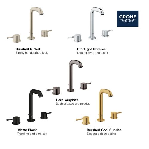 Main product image of Essence New 8-inch Widespread 2-Handle M-Size Bathroom Faucet, 1.2 GPM (Brushed Cool Sunrise), 20297GNA