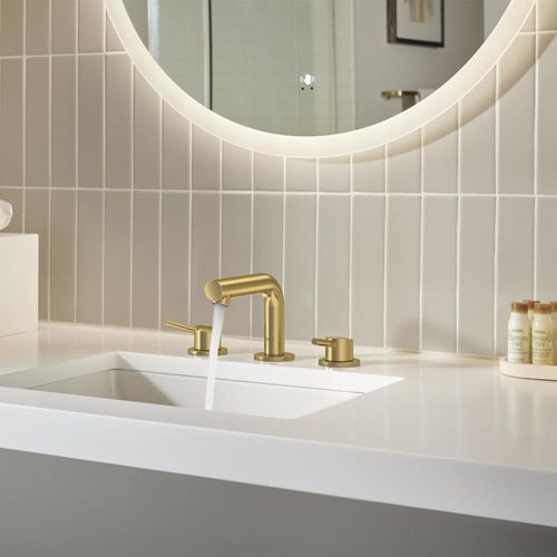 Main product image of 8" Widespread 2-Handle S-Size Bathroom Faucet, 1.2 Gpm (Brushed Gold), 20572GN1