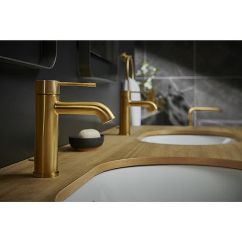 Main product image of Essence Single Hole Single-Handle S-Size Bathroom Faucet, 1.2 Gpm (Brushed Cool Sunrise), 23592GNA