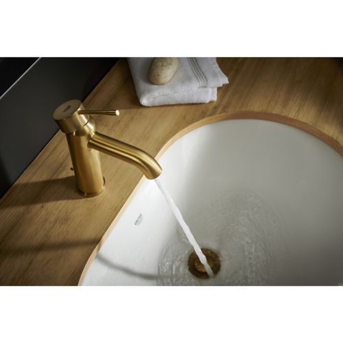 Main product image of Essence Single Hole Single-Handle S-Size Bathroom Faucet, 1.2 Gpm (Brushed Cool Sunrise), 23592GNA