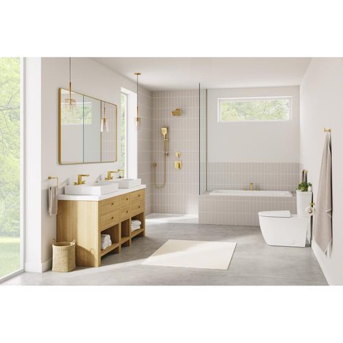 Main product image of Rainshower Smartactive Square Hand Shower - 3 Sprays, 1.75 Gpm (Brushed Cool Sunrise), 26552GN0