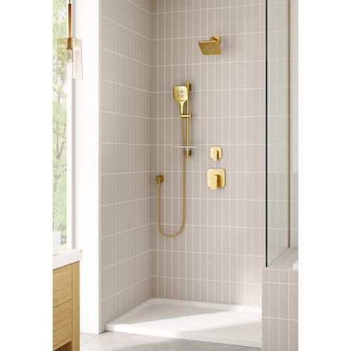 Main product image of Rainshower Smartactive Square Hand Shower - 3 Sprays, 1.75 Gpm (Brushed Cool Sunrise), 26552GN0